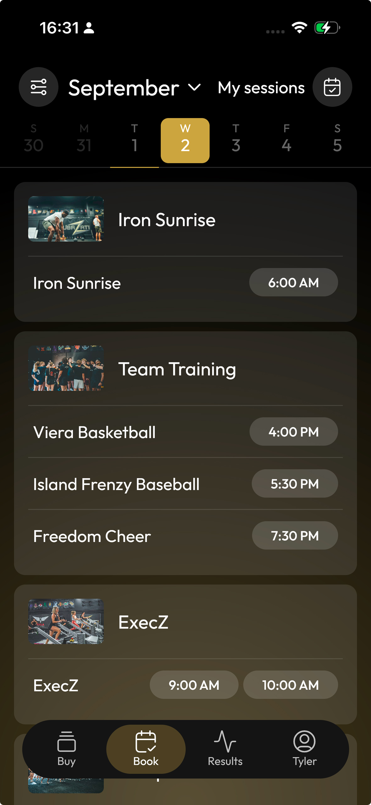 ZathleteZ app screen 2
